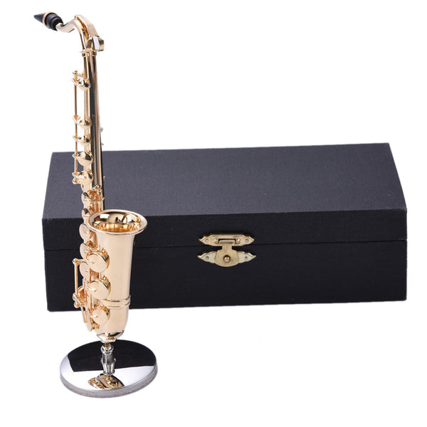 Miniature Saxophone with Metal Stand