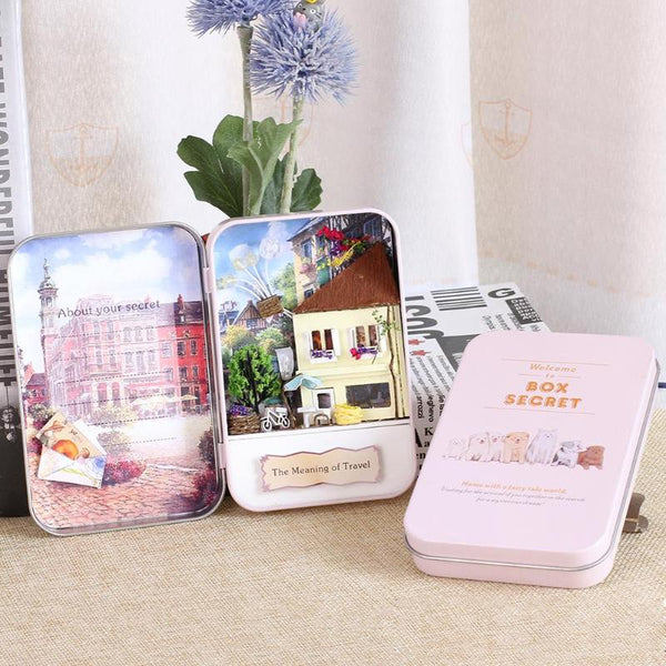 The Meaning of Travel dollhouse miniature diy kit box