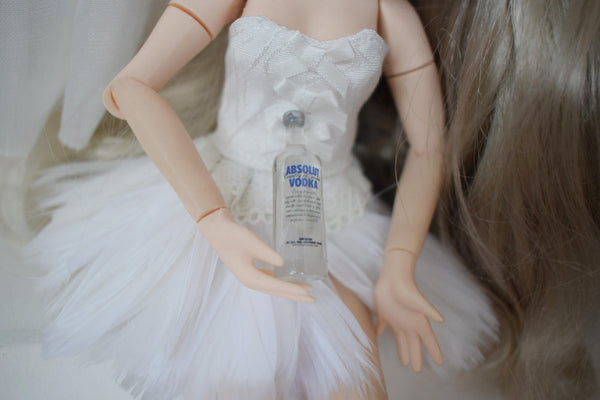 Dollhouse Vodka Bottles 1:6 scale (4 pcs)