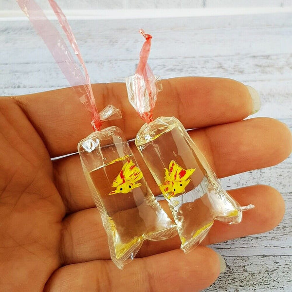 miniature yellow fish bag