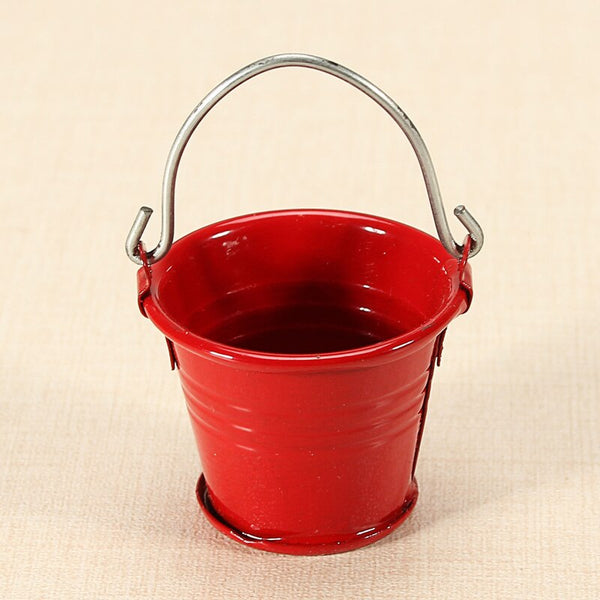 Small miniature metal bucket