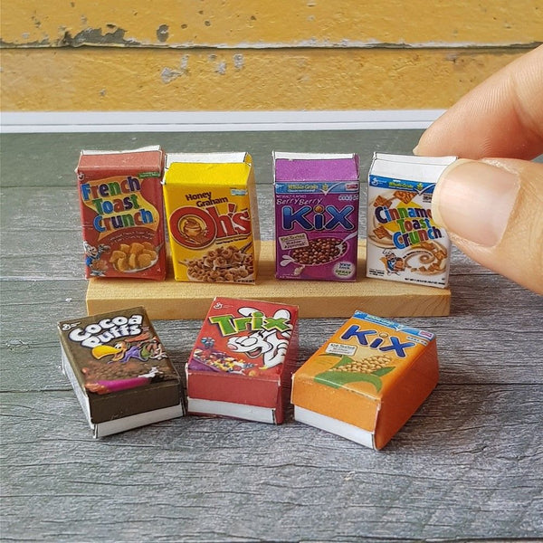 Dollhouse Miniature Cereal Packaging