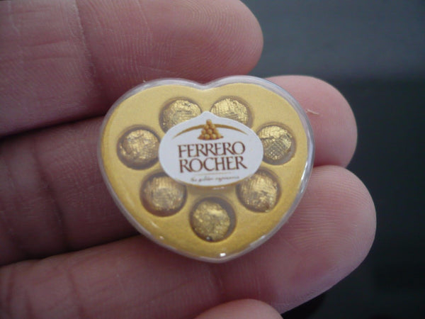 Heart shaped Dollhouse Miniature Ferrero Rocher Chocolate Box