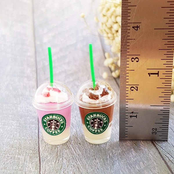 Doll house Miniature Starbucks Ice Coffee Cups