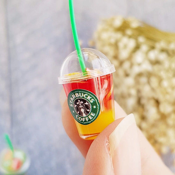 1:6 scale Dollhouse Miniature Starbucks Ice Juice Cups
