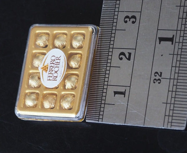 Dollhouse Miniature Ferrero Rocher Chocolate Box (Rectangle)