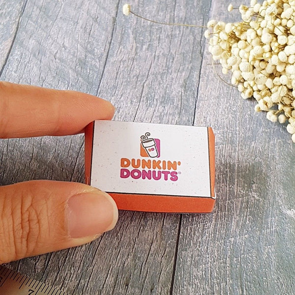 Dollhouse miniature dunkin donuts box