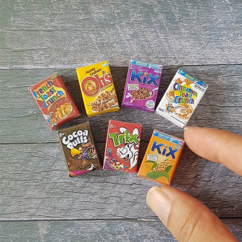 7x Miniature Cereal Packaging