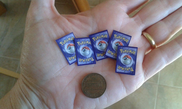Miniature Pokemon cards 1/12 scale