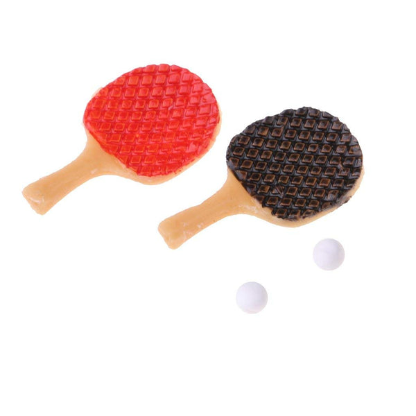 Table Tennis Bats with Ball (1/12 scale)