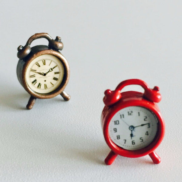 1:6/1:12 Dollhouse Miniature Model Alarm Clock Mini Home Decoration Toys Furnitures Doll House Living Room Accessories