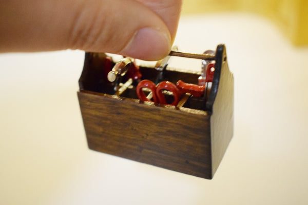 1:12 scale dollhouse miniature toolbox set