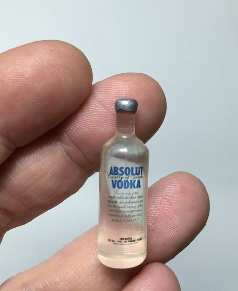 Miniature Vodka Bottles 1:6 scale (4 pcs)