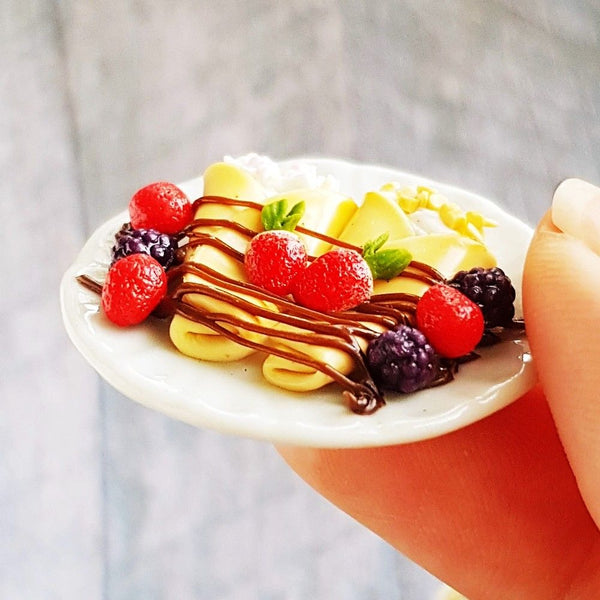 Strawberry Crepes with plate Miniature