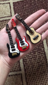1:12 scale dollhouse miniature guitars