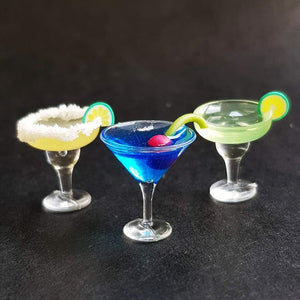 Trio set joyful cocktail drinks