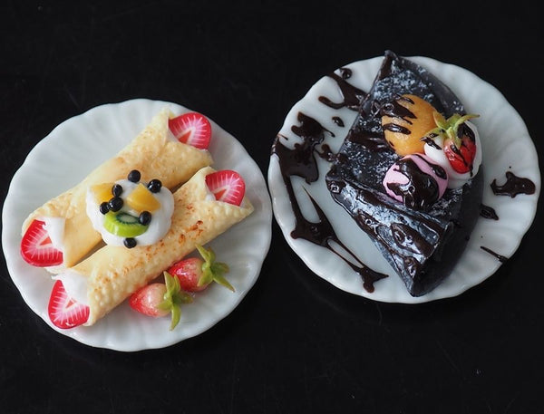 Miniature Crepe Cold Fruit and Charcoal Crepe