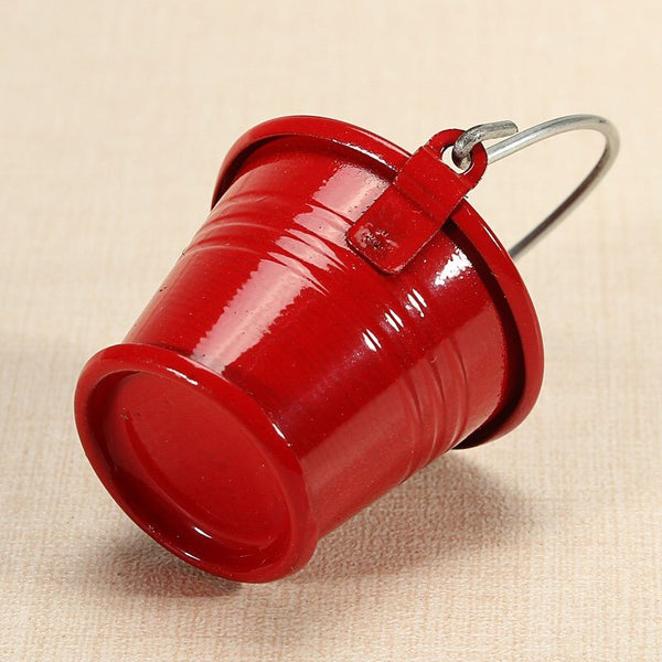 Small miniature metal bucket