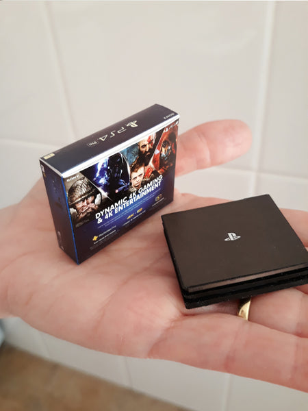 Dollhouse Miniature 3D Playstation 4 with Box 1:12 scale