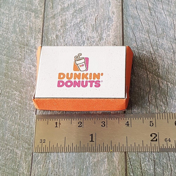 Dollhouse Dunkin Donuts Box with 6 Donuts (1:10 scale)
