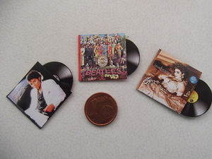 1:12 Miniature Vinyl Records (Michael Jackson, Beatles, Madonna)