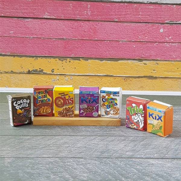 Dolls house Miniature Cereal Packaging