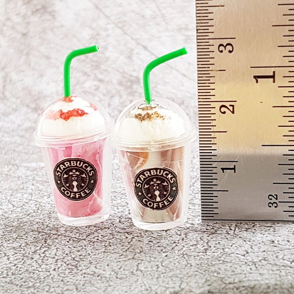 Dollhouse Miniature Starbucks Frappuccino (2 pieces) – Tiny Must Haves