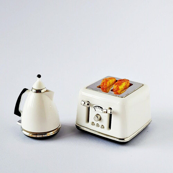 Electric Toaster Cooking Machine Pitcher Dollhouse Miniatures Breakfast Set