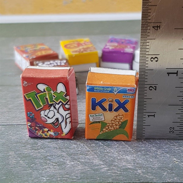 Miniature Dollhouse Cereal Packaging
