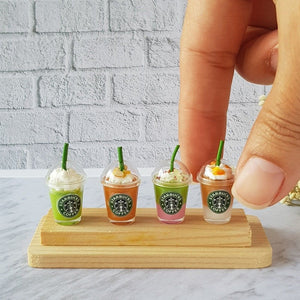 4x Dollhouse Miniature Starbucks Ice Juice Cups – Tiny Must Haves