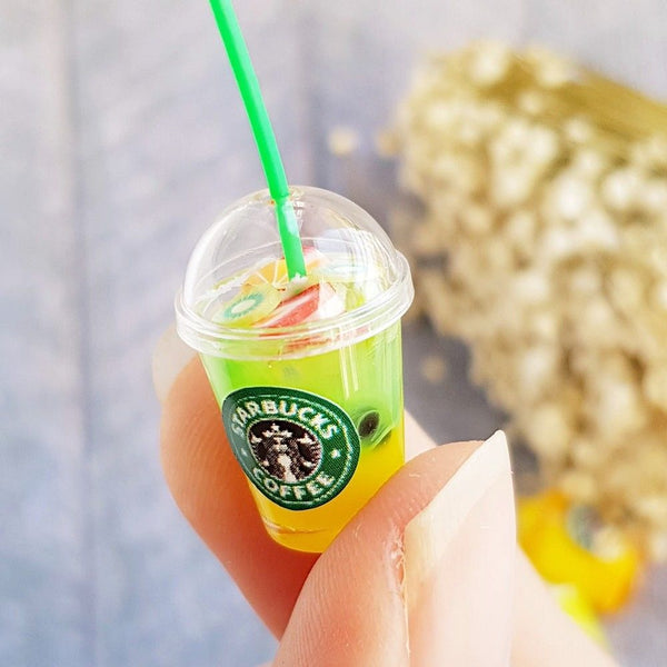 1:6 Dollhouse Miniature Starbucks Ice Juice Cups