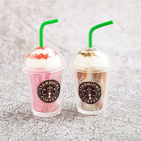 Dollhouse Miniature Starbucks Frappuccino (2 pieces)