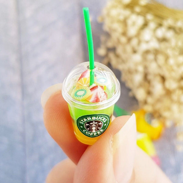 Doll house Miniature Starbucks Ice Juice Cups