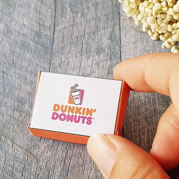 dunkin donuts box for dollhouse miniature