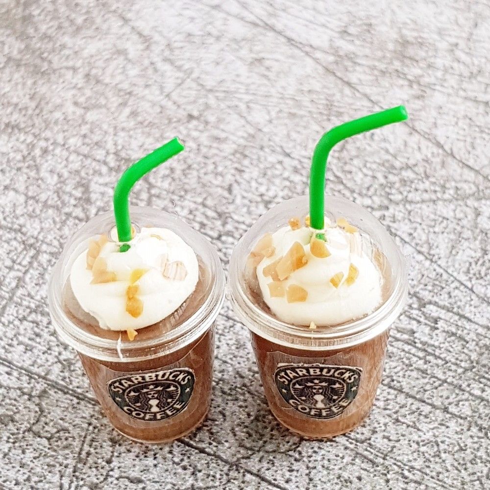2x Miniature Starbucks Ice Chocolate Coffee Cups – Tiny Must Haves