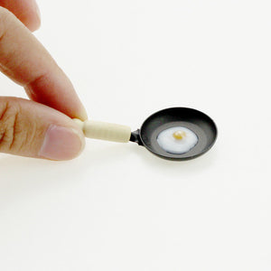 Miniature Fried Egg in Pan 1/12 scale