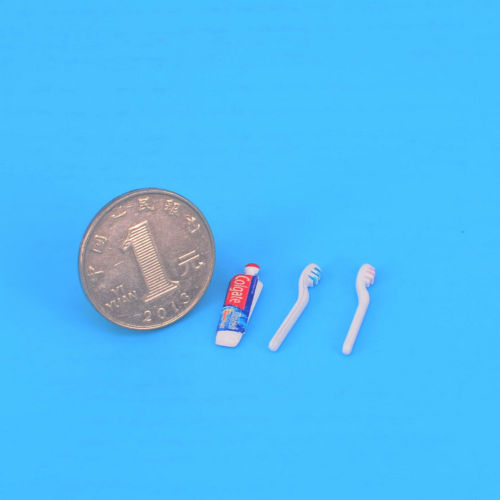 1:12 Dollhouse Miniature Toothbrush, Toothpaste and Cup bathroom set